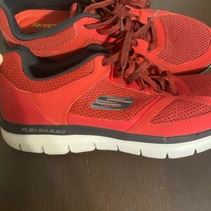 Skechers Red and Black Men’s Athletic Sneakers